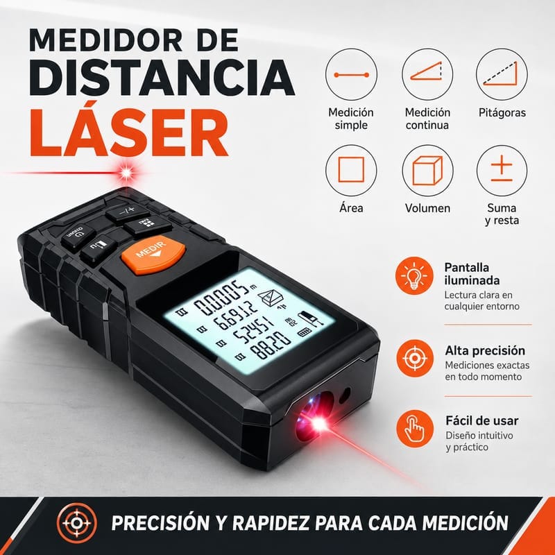 ULTIMAS UNIDADES - MEDIDOR DE DISTANCIA LASER 📐 ENVÍO GRATIS